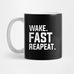 Funny Wake Fast Repeat Graphic Sarcastic Mug